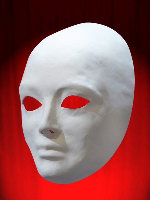 Maschera Veneziana,volto Bianco Da Dipingere,maschera Carta Pesta
