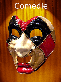 MASK VENICE WHICH LAUGHS TRAGEDY or COMEDY DECORATES